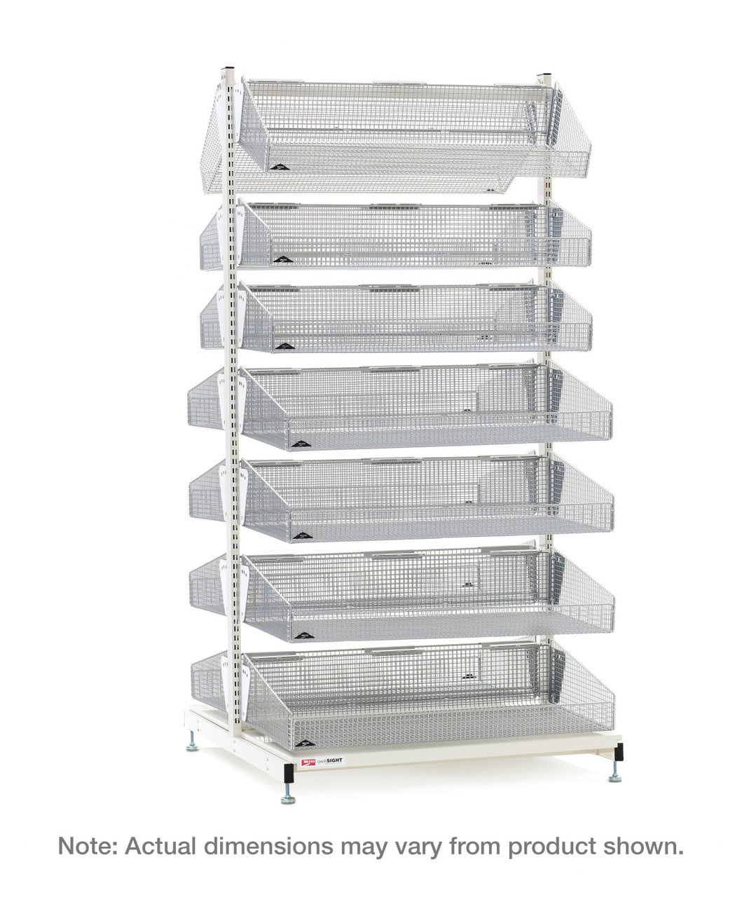 Metro qwikSIGHT Stationary Double-Sided 14-Basket Shelving Unit