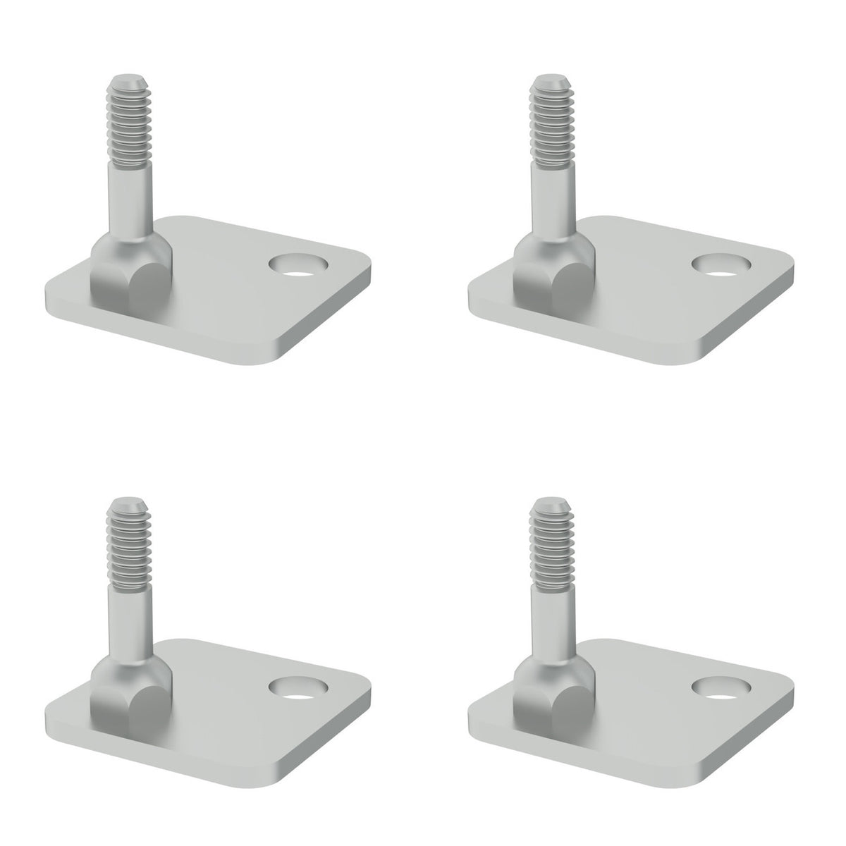 Metro SAFP Threaded Seismic Foot Plate Kit, Pack of 4