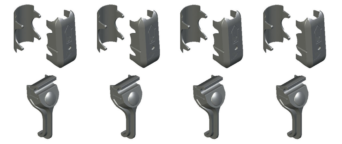 Metro SAKITA2 Replacement Kit for Super Adjustable Super Erecta Industrial Wire Shelving, Pack of 4