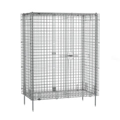 Metro qwikSLOT Stationary Security Shelving Unit, Chrome