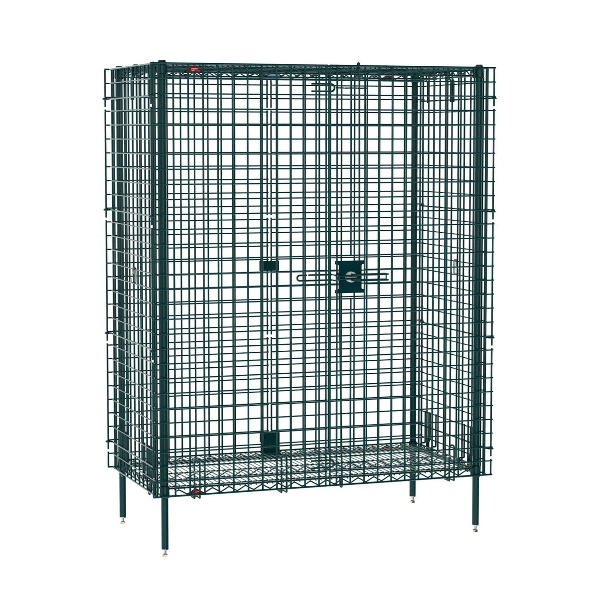 Metro Super Erecta Stationary Security Shelving Unit, Metroseal Green Epoxy