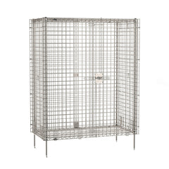 Metro Super Erecta Stationary Security Shelving Unit, Stainless Steel