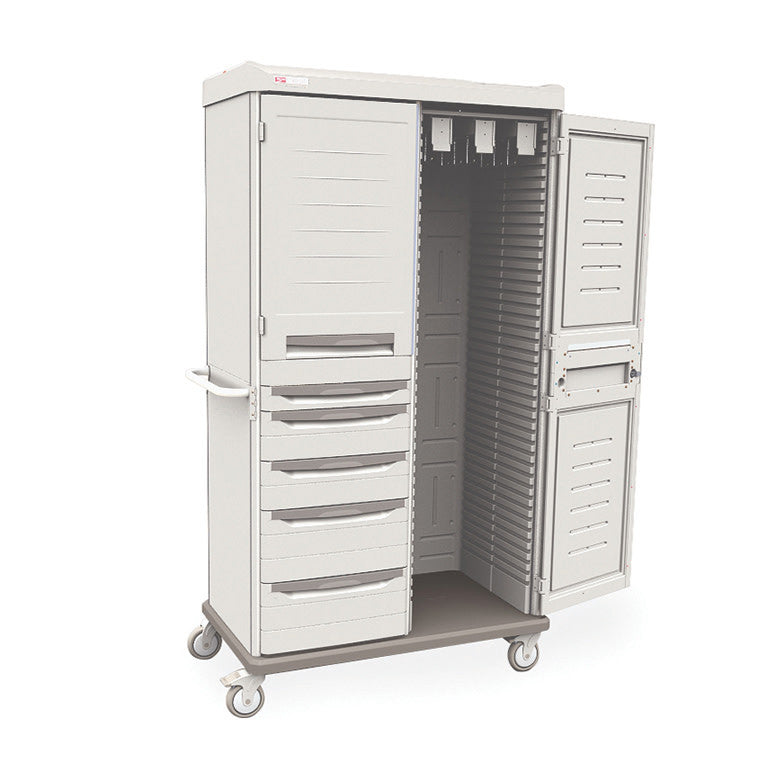 Metro SXRD76MCATH2 Starsys Mobile Catheter Storage Cabinet, Double Wide, 180 Catheter Capacity