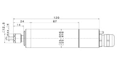 4015 DC HF Motor Spindle – 25.4mm, 100,000 RPM, 32V, C1-8 Collet