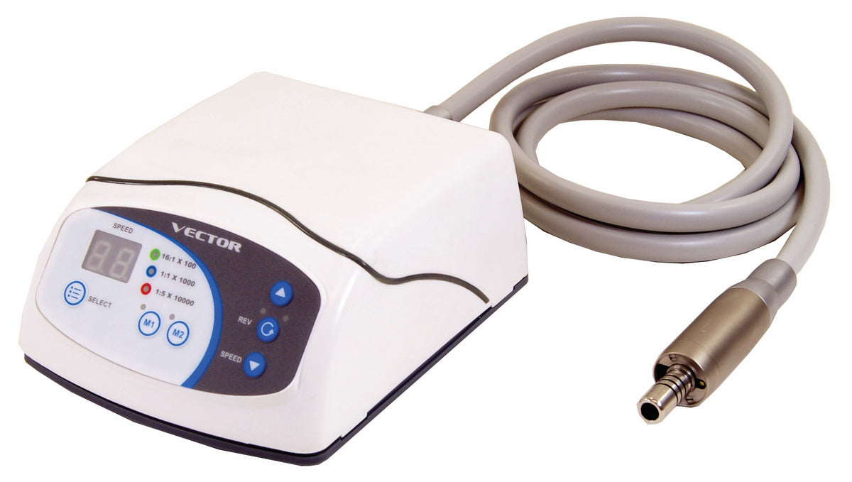 VECTORMatic motor system Desk Top version. Control box, motor, cable, transformer Handpiece not included ( see VM-DV100-SET)