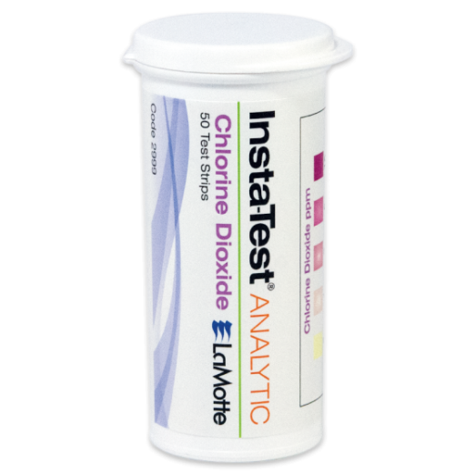 Insta-TEST® Chlorine Dioxide Test Strips – 0–10 ppm, 50 Tests, Visual Color Comparison