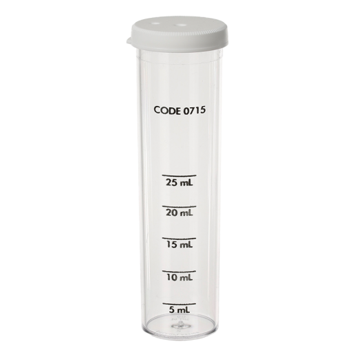 Test Tube,Plastic, 5 - 25 mL, cap