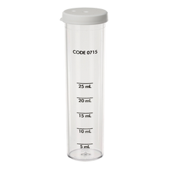 Test Tube,Plastic, 5 - 25 mL, cap