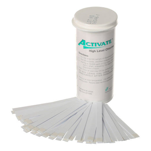 Hach 77085 Chlorine Test Strips, HR, 50/PK