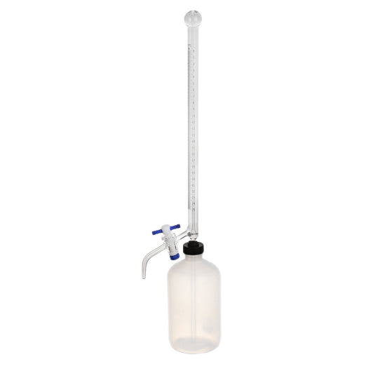 Buret,Auto,25mL, Teflon S/C, w/500mL Bottle/Cap
