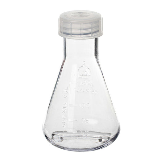 Flask, PMP, 125mL, w/Screw Cap