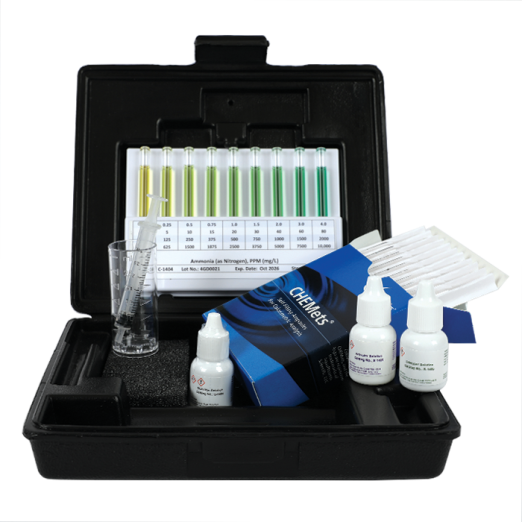 CHEMetrics® CHEMets® Test Kit Ammonia, HBA (0-4 & 0-80 ppm)