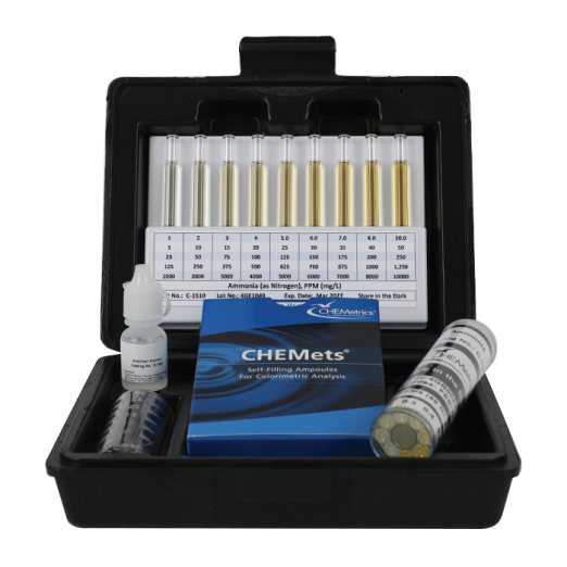 CHEMetrics® CHEMets® Ammonia Test Kit (0-1 & 1-10 ppm)