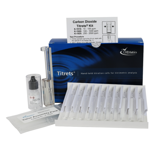 CHEMetrics® Titrets® Test Kit Carbon Dioxide (10-100 ppm)
