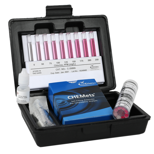 CHEMetrics® CHEMets® Test Kit Chlorine, Free & Total (0-1 & 0-5 ppm)