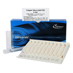 CHEMetrics® Vacu-vials® Test Kit Copper (0-12.00 ppm & 0-7.00 ppm)