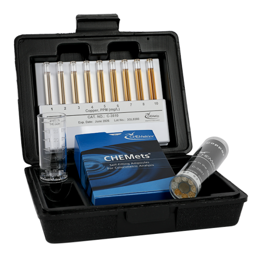 CHEMetrics® CHEMets® Test Kit Copper, Soluble (0-1 & 1-10 ppm)