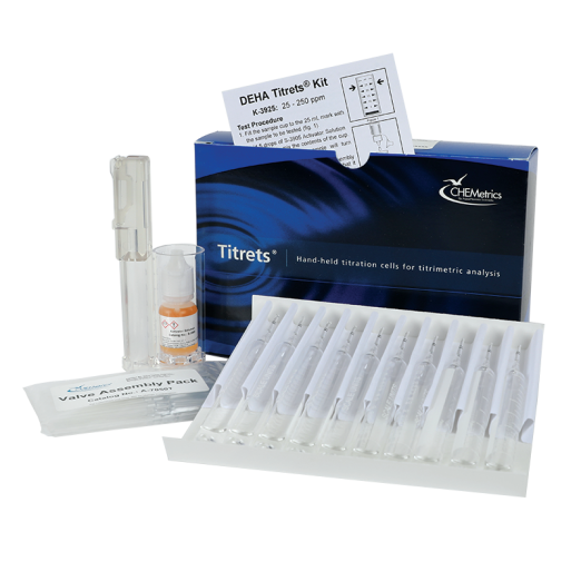 CHEMetrics® Titrets® Test Kit  DEHA (25-250 ppm)