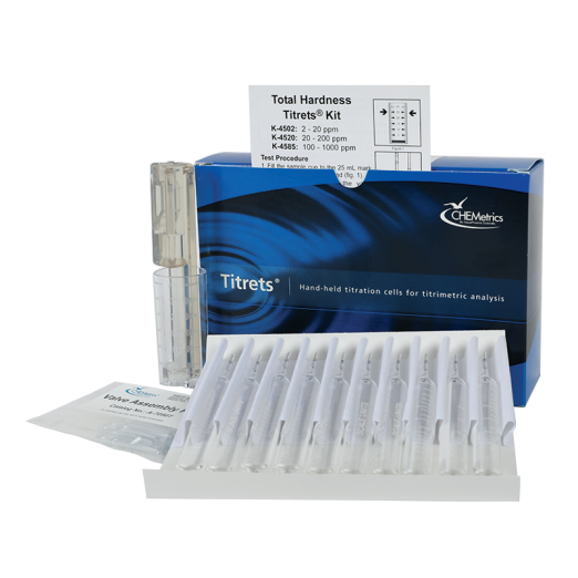 CHEMetrics® Titrets® Test Kit Total Hardness (20-200 ppm)