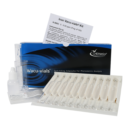 CHEMetrics® Vacu-vials® Test Kit Iron (0-6.00 ppm)