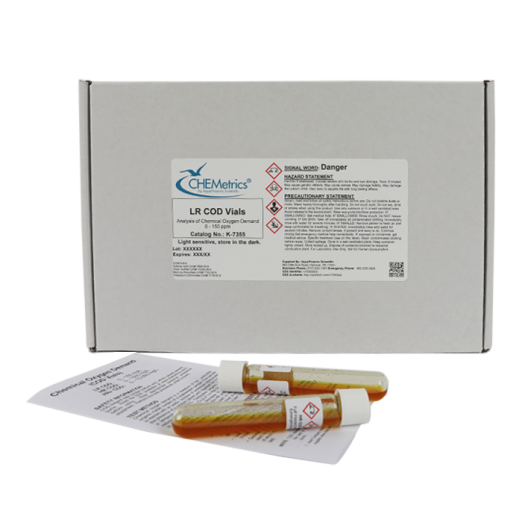 CHEMetrics® LR COD Vials USEPA-Accepted (Qty: 150)