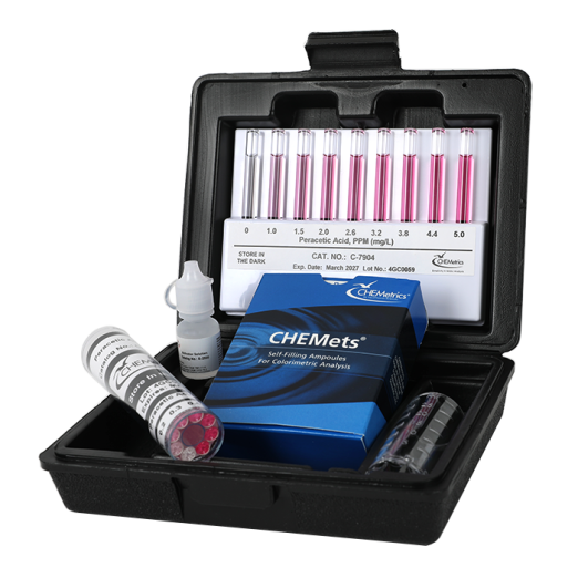 Peracetic Acid CHEMetrics® CHEMets® Test Kit  (0-1 & 0-5 ppm)