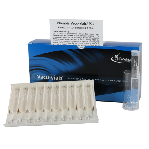 CHEMetrics® Vacu-vials® Test Kit Phenols (0-20.0 ppm)