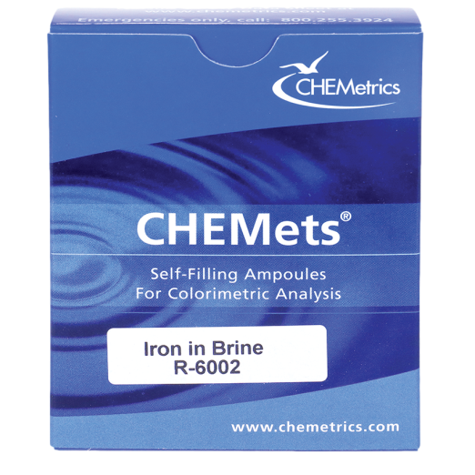 CHEMetrics® CHEMets® Refill Iron in Brine Ferric Thiocyanate Method (30 Ampoules)