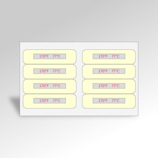 Temperature indicator, stick-on, 170F - 77C