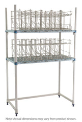 MetroMax Q MQCR243674-RU Industrial Plastic Shelving Roll Under Can Rack Unit, 24" x 36"