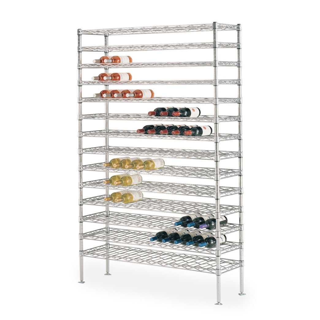 Metro WC238C Super Erecta Cradle Wine Shelving, 153 Bottle Capacity, 14" x 36" x 86.75"