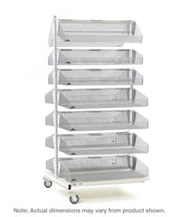 Metro QB248-M14A qwikSIGHT Mobile Double-Sided 14-Basket Shelving Add-On Unit, 48" L