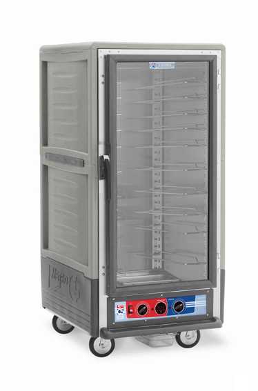 Metro C537-MFC-U-GY C5 3 Series Insulated Moisture Heated Holding/Proofing Cabinet, 3/4 Height, Full Length Clear Door, Universal Wire Slides, 120V, 60Hz, 2000W, Gray