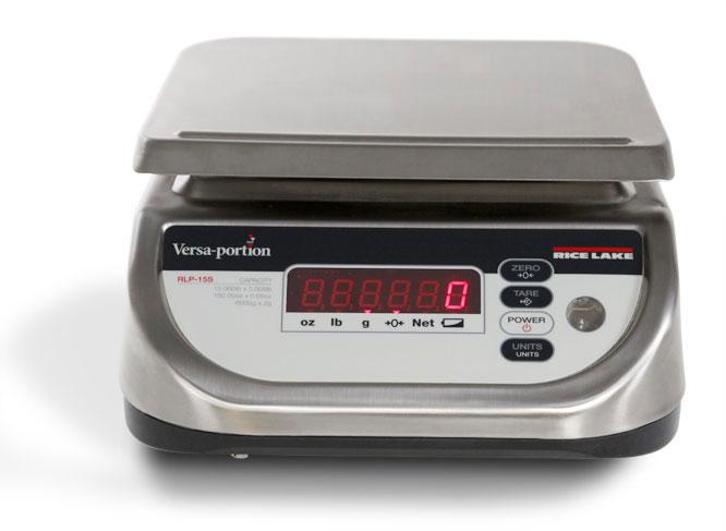 Rice Lake 129826 30kg x 10g, RLP-30SM Versa-Portion Bench Scale, 110-230 VAC, Autoranging Power Supply, Euro Plug with 1 year Warranty