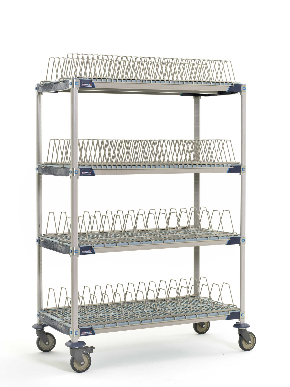MetroMax i PR48VX4 Mobile Drying Rack with Two Tray Racks and Two Pan Racks, 26" x 50" x 68"
