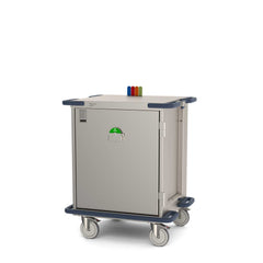 Metro CaseVue CV24LS-NBF-W1 Surgical Case Cart with Solid Door, Color Flags, and Pullout Wire Shelf, 33.5"W x 28"D x 40.625" H