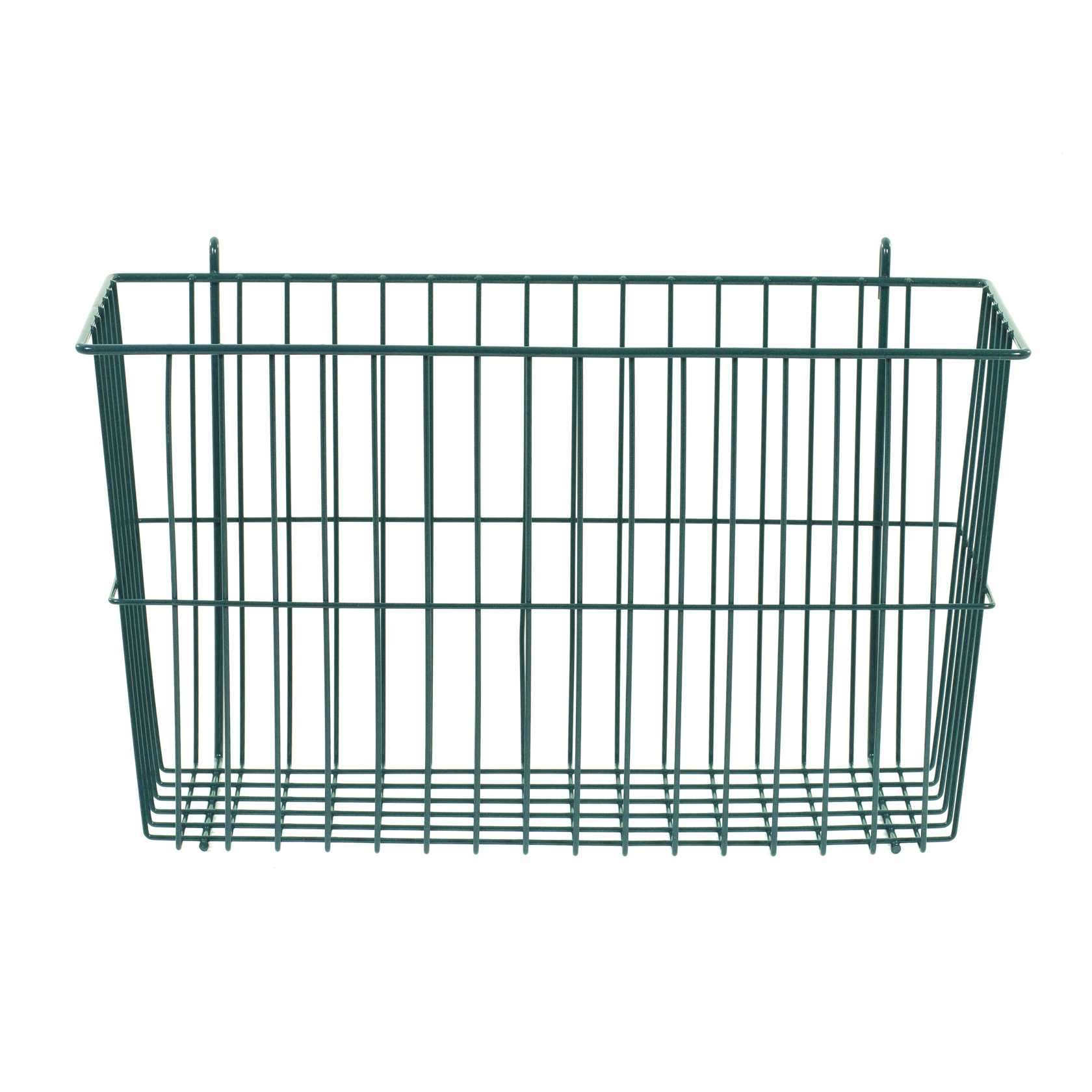 Metro H212K3 Storage Basket for Super Erecta Wire Shelving and SmartWall Wall Shelving, Metroseal Green Epoxy, 17.375" x 7.5" x 10"