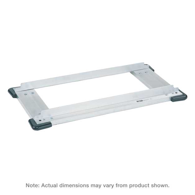 Metro D1836NCB Made-to-Order Truck Dolly for 18" x 36" Shelving, Aluminum, Corner Bumpers