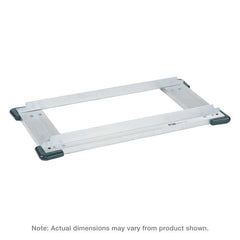 Metro D1836NCB Made-to-Order Truck Dolly for 18" x 36" Shelving, Aluminum, Corner Bumpers