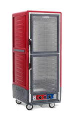 Metro C539-MXDC-4A C5 3 Series Insulated Moisture Heated Holding/Proofing Cabinet, Full Height, Dutch Clear Doors, Fixed Wire Slides, 220-240V, 50/60Hz, 1681-2000W, Red