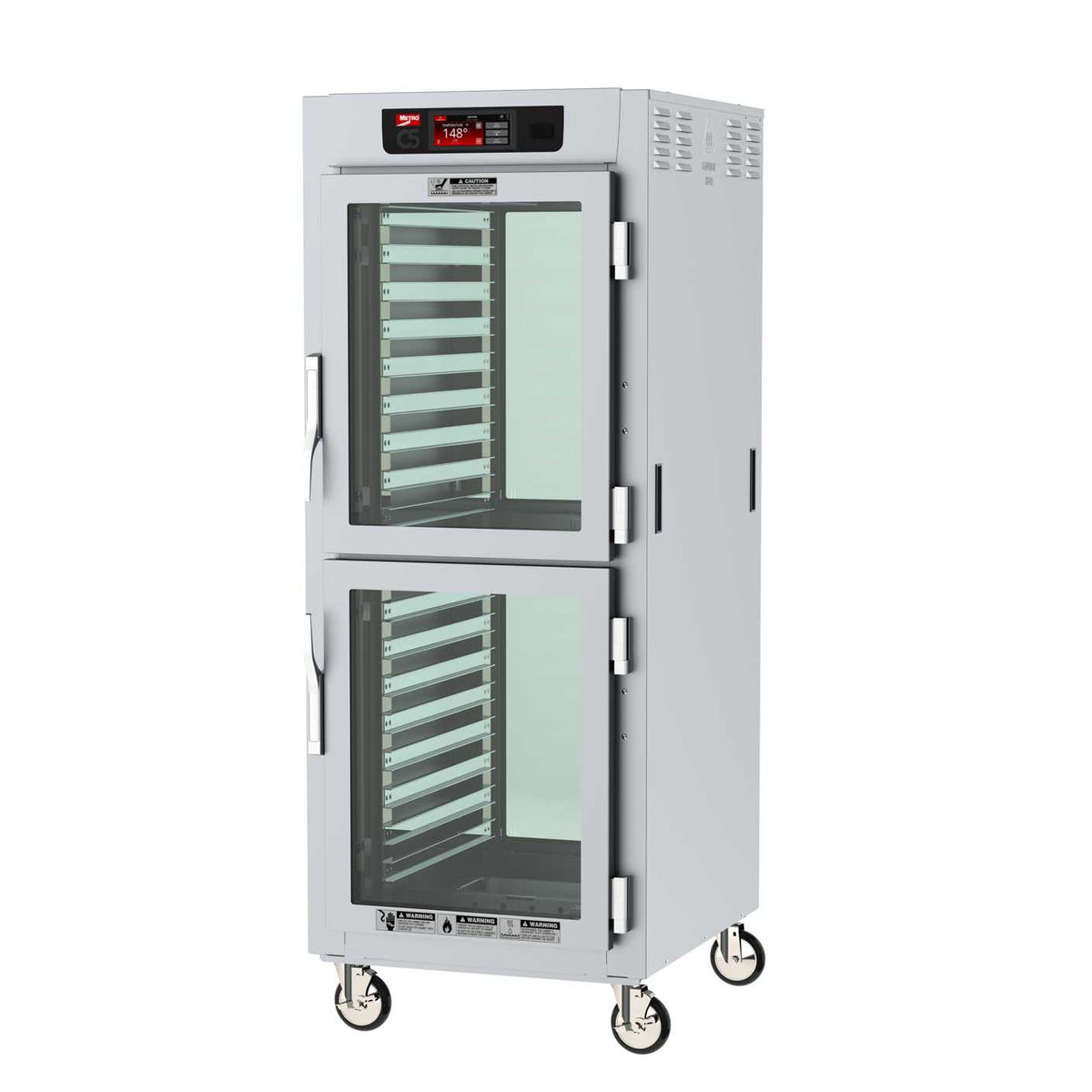 Metro C589L-SDC-LPDCA C5 8 Series Insulated Pass-Thru Holding Cabinet, Full Height, Dutch Clear Doors/Dutch Clear Doors, Lip Load Aluminum Slides, 120V, 60Hz, 1440W