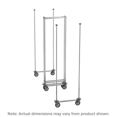 Metro LTTM18C Top-Track Double Deep Mobile Unit Kit for 18" Wide Super Erecta Wire Shelving, Chrome