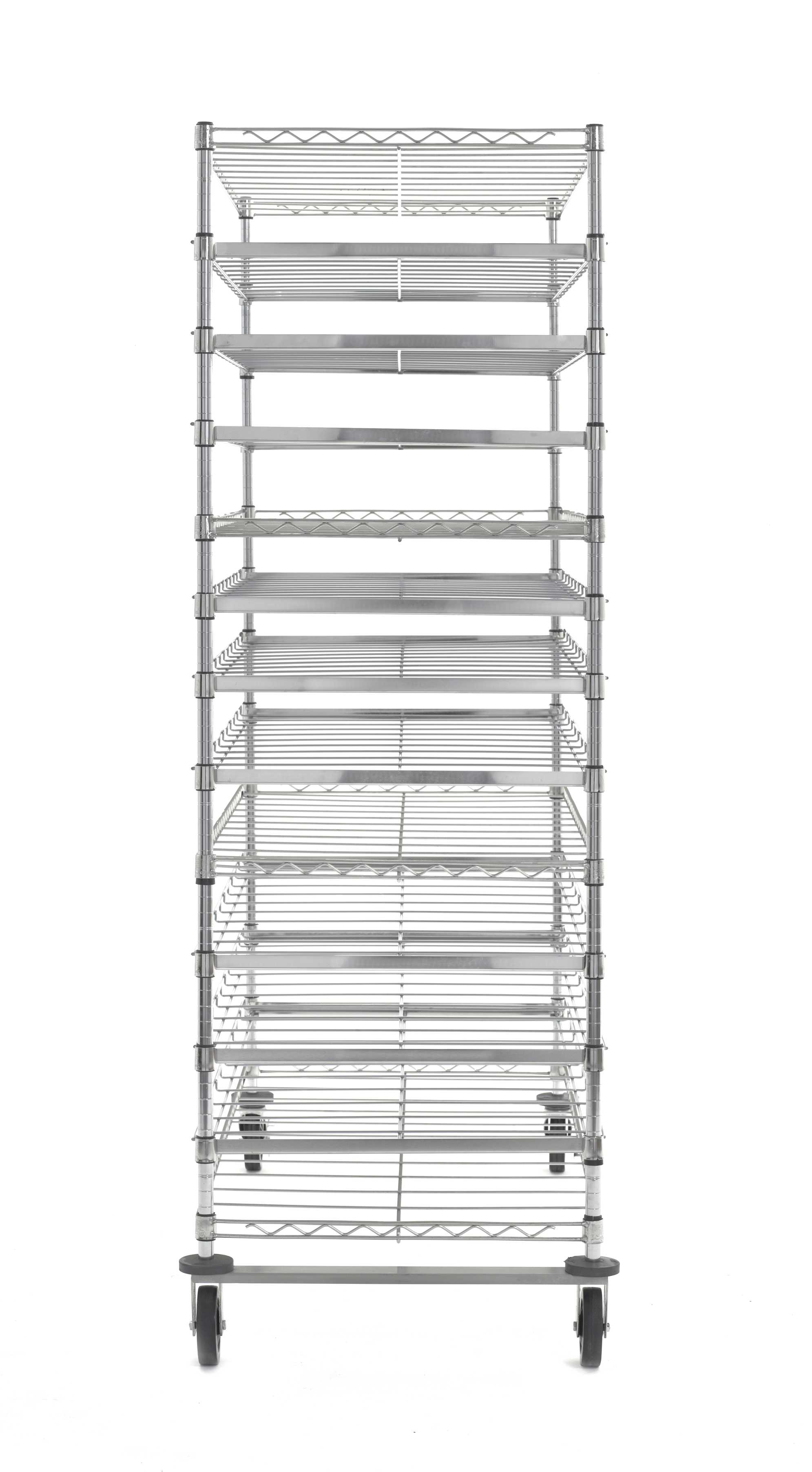 Super Erecta CB13MDR266080S Mobile 13-Tier Agribusiness Drying Rack, Stainless Steel, 26" x 60" x 80"