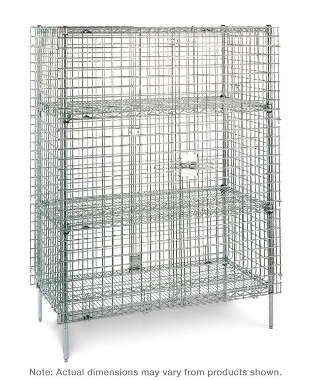 Metro SEC56C Super Erecta Stationary Security Shelving Unit with 2 Intermediate Shelves, Chrome, 27.25" x 62.5" x 66.8125"