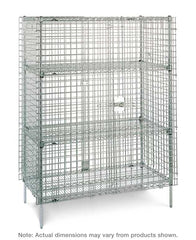 Metro SEC56C Super Erecta Stationary Security Shelving Unit with 2 Intermediate Shelves, Chrome, 27.25" x 62.5" x 66.8125"