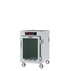 Metro C585X-SFC-UPFSA C5 8 Series Insulated Pass-Thru Holding Cabinet, 1/2 Height, Full Length Clear Door/Full Length Solid Door, Universal Wire Slides, 220-240V, 50/60Hz, 1681-2000W