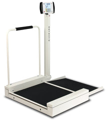 Detecto 6495-AC Wheelchair Scale, Stationary, Digital, 800 lb x .2 lb / 360 kg x .1 kg, AC Adapter Included