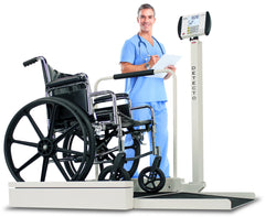 Detecto 6495-C Wheelchair Scale, Stationary, Digital, 800 lb x .2 lb / 360 kg x .1 kg, BT / WiFi