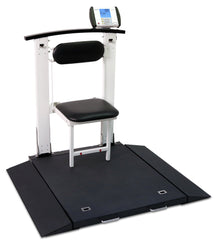 Detecto 6570-C Wheelchair Scale, Portable, Digital, Folding Column & Seat, 1000lb x .2lb / 450kg x .1 kg, BT / WiFi