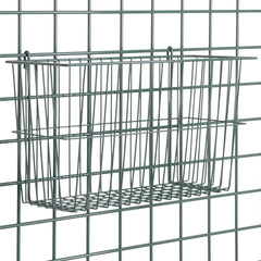 Metro H212K3 Storage Basket for Super Erecta Wire Shelving and SmartWall Wall Shelving, Metroseal Green Epoxy, 17.375" x 7.5" x 10"